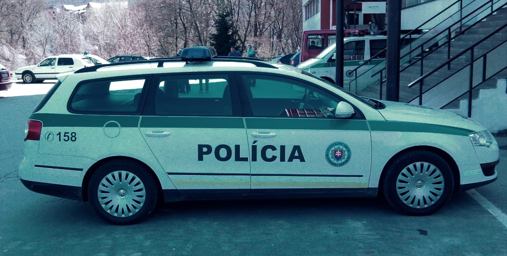 Policajné auto.