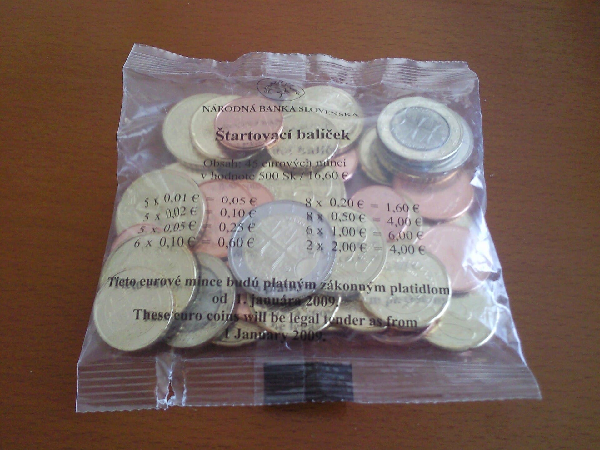 Slovenské euromince.